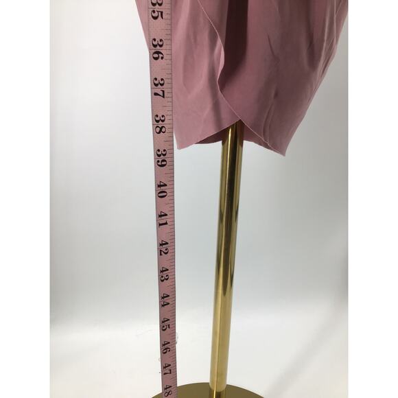 MISA LOS ANGELES SZ S Mauve Teget Twist Knot Long sleeve V-Neck Dress NWT 0B14 - Picture 3 of 8